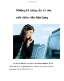 Những kỹ năng cần có của một nhân viên bán hàng