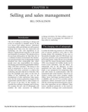 Selling and sales management