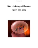 Bàn về sai lầm của người bán hàng