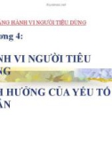 Bài giảng Hành vi người tiêu dùng: Chương 4