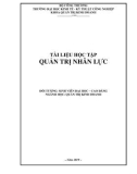 Tài liệu học tập Quản trị nhân lực: Phần 1