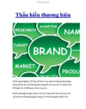 Thấu hiểu thương hiệu sản phẩm