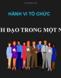 Bài giảng Hành vi tổ chức: Chương 8 - ThS. Tạ Thị Hồng Hạnh