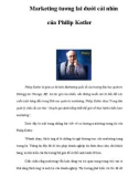 Marketing tương lai dưới cái nhìn của Philip Kotler