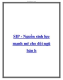 SIP - Nguồn sinh lực mạnh mẽ cho đội ngũ bán h