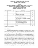 Đáp án đề thi tốt nghiệp cao đẳng nghề khóa 3 (2010-2012) - Nghề: Quản trị doanh nghiệp vừa và nhỏ - Môn thi: Thực hành nghề - Mã đề thi: DA QTDNVVN-TH20