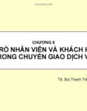 Bài giảng Chương 5: Vai trò nhân viên và khách hàng trong chuyển giao dịch vụ - TS. Bùi Thanh Tráng