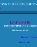 CHƯƠNG II: CHẾ ĐỊNH PHÁP LUẬT VỀ CÁC LOẠI HÌNH DOANH NGHIỆP (Phần 2.3)