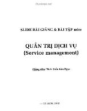 Bài giảng và bài tập Quản trị dịch vụ