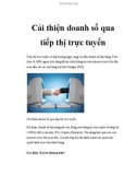 Cải thiện doanh số qua tiếp thị trực tuyến