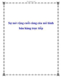 Sự mở rộng cuối cùng của mô hình bán hàng trực tiếp