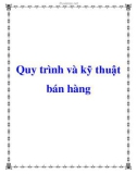 Quy trình và kỹ thuật bán hàng