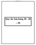 Quy tắc bán hàng 20 - 20 – 20