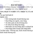 Bài giảng Kinh doanh thương mại - Chương 1: Những vấn đề cơ bản về kinh doanh thương mại