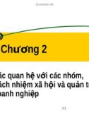 Bài giảng Đạo đức kinh doanh và văn hoá doanh nghiệp trong hội nhập quốc tế: Chương 2 - TS.PhạmVănTài