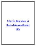 Chuyển dịch phạm vi tham chiếu của thương hiệu