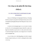 Các công cụ của giám đốc bán hàng (Phần 1)