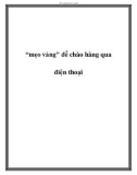 'Mẹo vàng' để chào hàng qua điện thoại