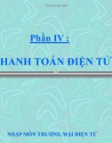 Nhập môn thương mại điện tử - Phần 4 Thanh toán điện tử