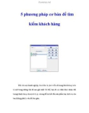 5 phương pháp cơ bản để tìm kiếm khách hàng