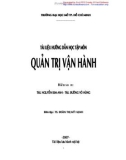 Lý thuyết Quản trị vận hành: Phần 1