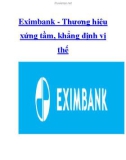 Eximbank - Thương hiệu xứng tầm, khẳng định vị thế