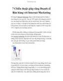 7 Chiến thuật giúp tăng Doanh số Bán hàng với Internet Marketing