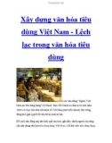 Xây dựng văn hóa tiêu dùng Việt Nam - Lệch lạc trong văn hóa tiêu dùng