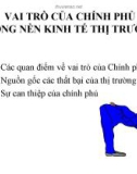 LÝ THUYẾT VỀ VAI TRÒ CỦA CHÍNH PHỦ TRONG NỀN KINH TẾ THỊ TRƯỜNG