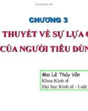 Chương 3: Lý thuyết về sự lựa chọn của người tiêu dùng