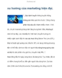 xu hướng của marketing hiện đại.