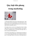 Quy luật tiên phong trong marketing