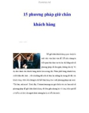 15 phương pháp giữ chân khách hàng