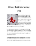 22 quy luật Marketing [P3]