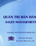 Thuyết trình Quản trị bán hàng - Nguyễn Xuân Đăng Huy