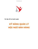 kỹ năng quản lý đội ngũ bán hàng