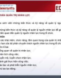 Bài giảng Quản trị nhân lực: Bài 1 - TS. Phạm Thị Bích Ngọc