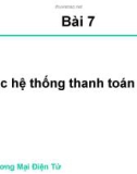 Các hệ thống thanh toán điện tử và các cấp độ