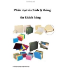 Phân loại và chỉnh lý thông tin khách hàng