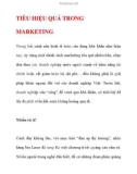 TIÊU HIỆU QUẢ TRONG MARKETING