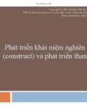 Phát triển khái niệm nghiên cứu (construct) và phát triển thang đo