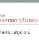 Bài giảng Marketing căn bản - Chiến lược giá