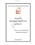 Bài giảng Hệ thống thông tin quản lý - Lê Thị Ngọc Diệp