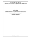 Giáo trình Quản trị sản xuất và tác nghiệp (Nghề: Công nghệ may - Trình độ: Cao đẳng) - Trường CĐ Kinh tế - Kỹ thuật Vinatex TP. HCM