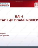 Bài giảng Quản trị kinh doanh: Bài 4 - TS. Phạm Hồng Hải