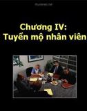 Bài giảng Chương 4: Tuyển mộ nhân viên