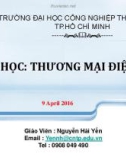 Bài giảng Thương mại điện tử: Chương 1 - Nguyễn Hải Yến