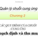 Bài giảng Quản lý chuỗi cung ứng - Chương 2: Các quy trình của chuỗi cung ứng (hoạch định và thu mua)