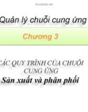 Bài giảng Quản lý chuỗi cung ứng - Chương 3: Các quy trình của chuỗi cung ứng (sản xuất và phân phối)