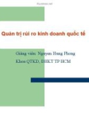 Bài giảng Quản trị kinh doanh quốc tế: Chương 1 - GV. Nguyễn Hùng Phong